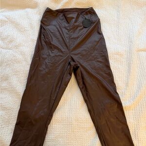 Aerie leather leggings